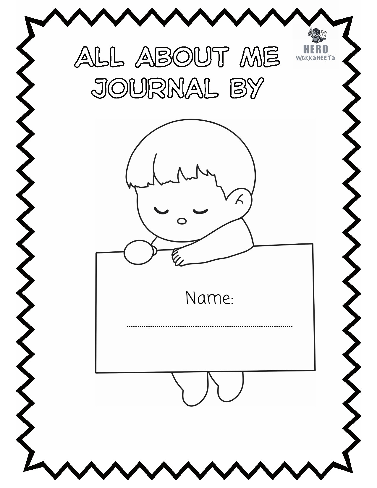 All About Me Handouts Cover Page