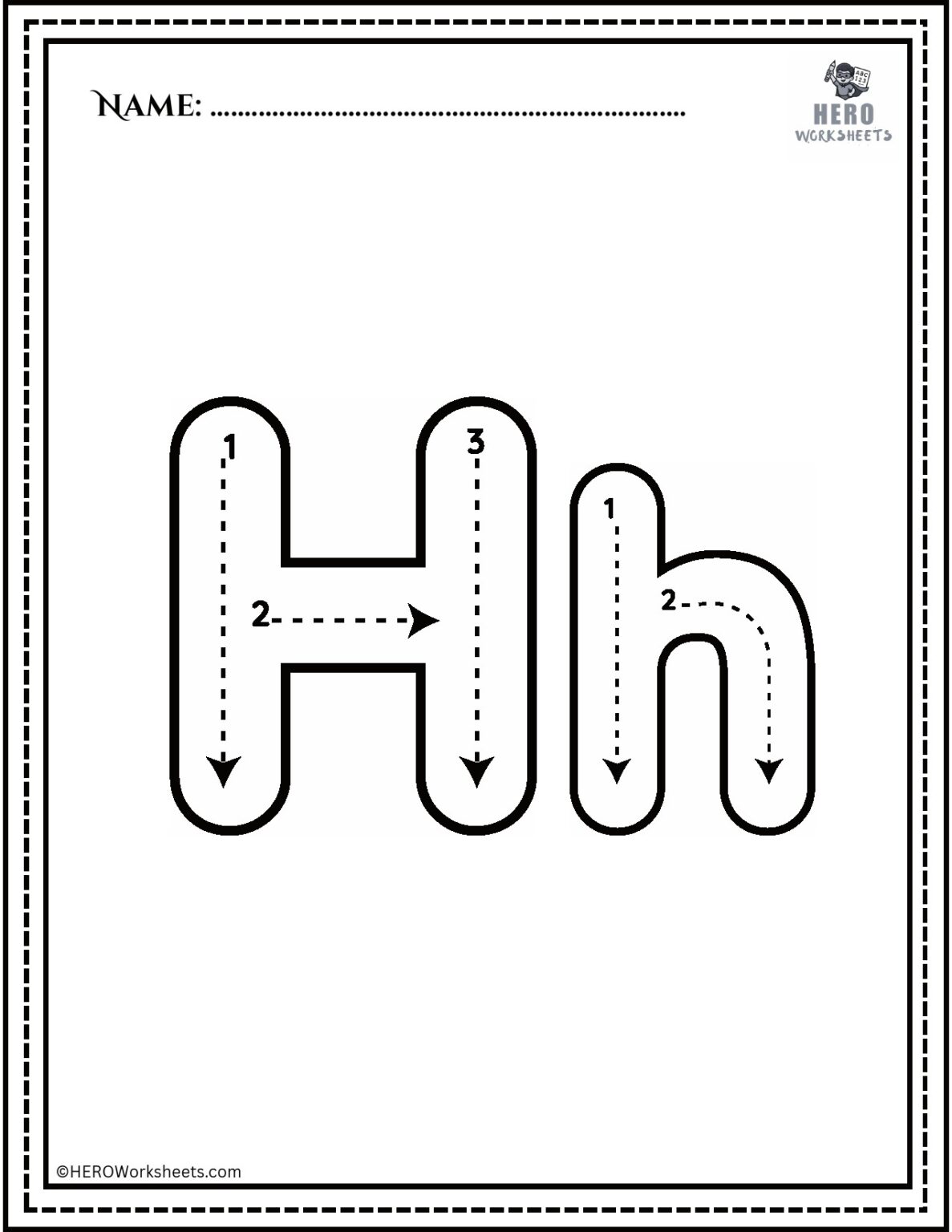 Free Traceable Alphabet Letters Worksheets Printable A to Z