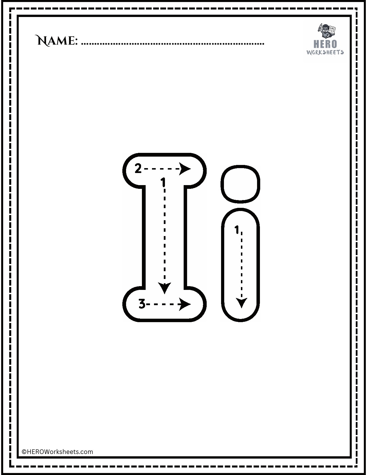 Alphabet Ii Tracing Worksheet