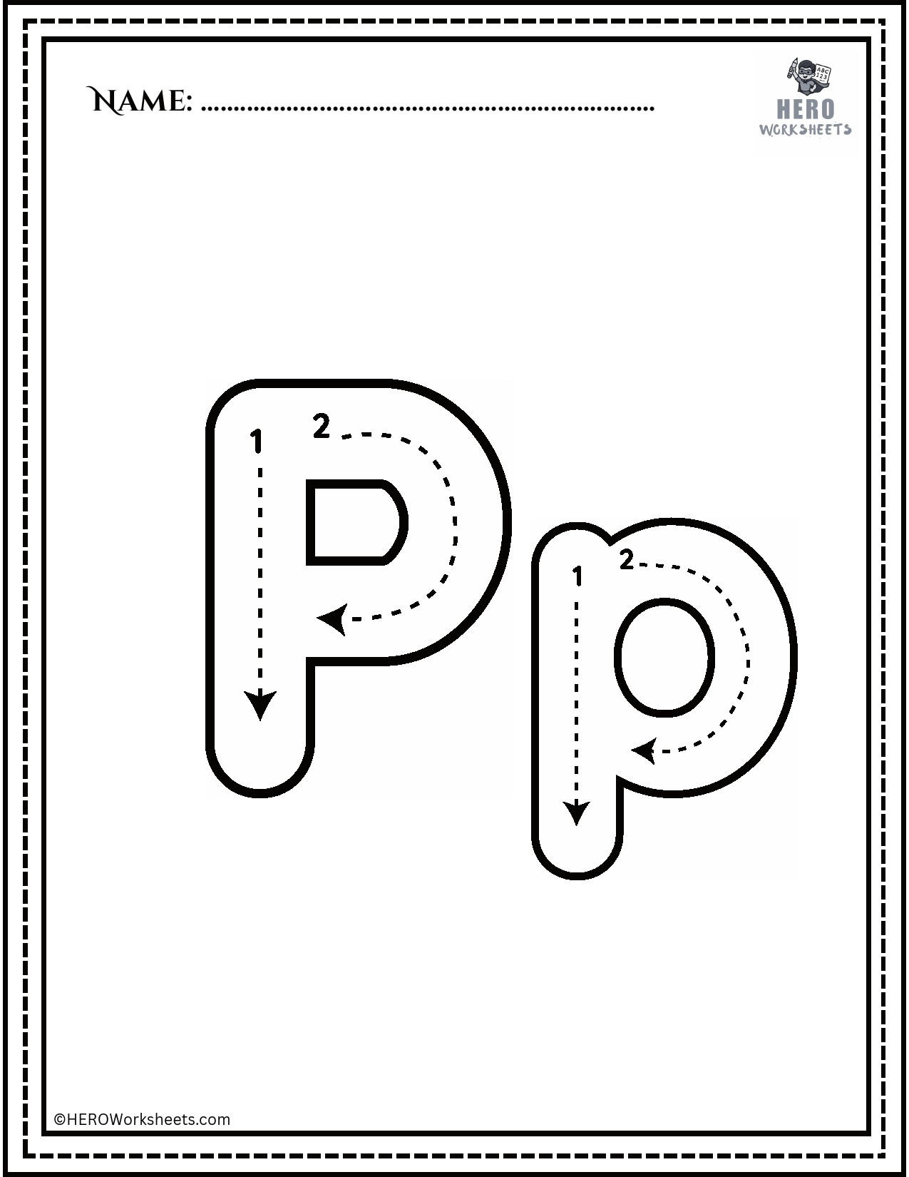 Alphabet Pp Tracing Worksheet