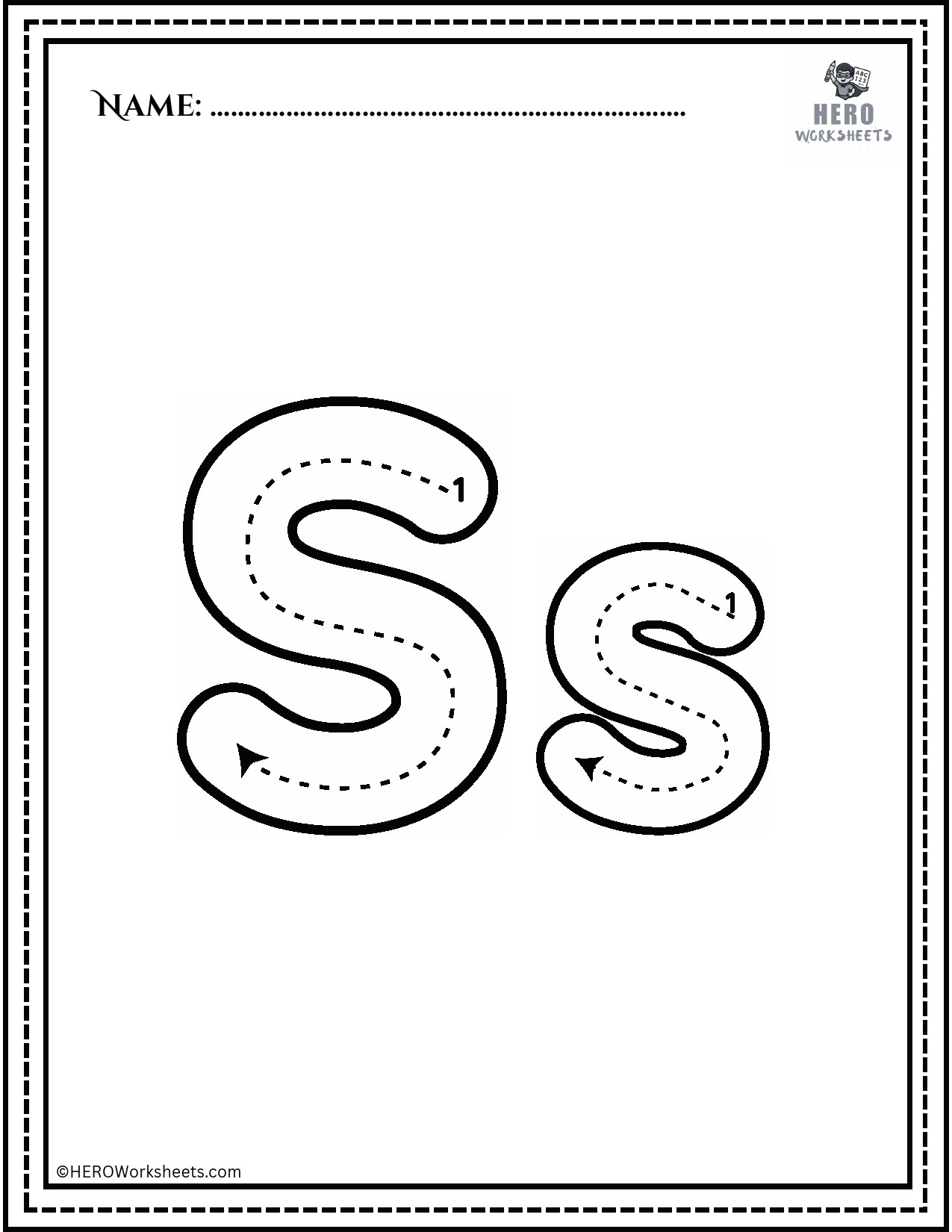 Letter S to Trace 