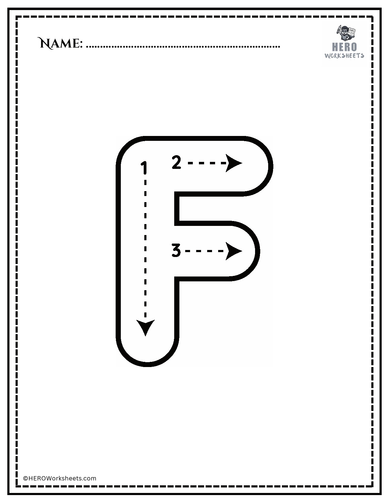 Black and White Uppercase A Tracing Alphabet Worksheet Printable