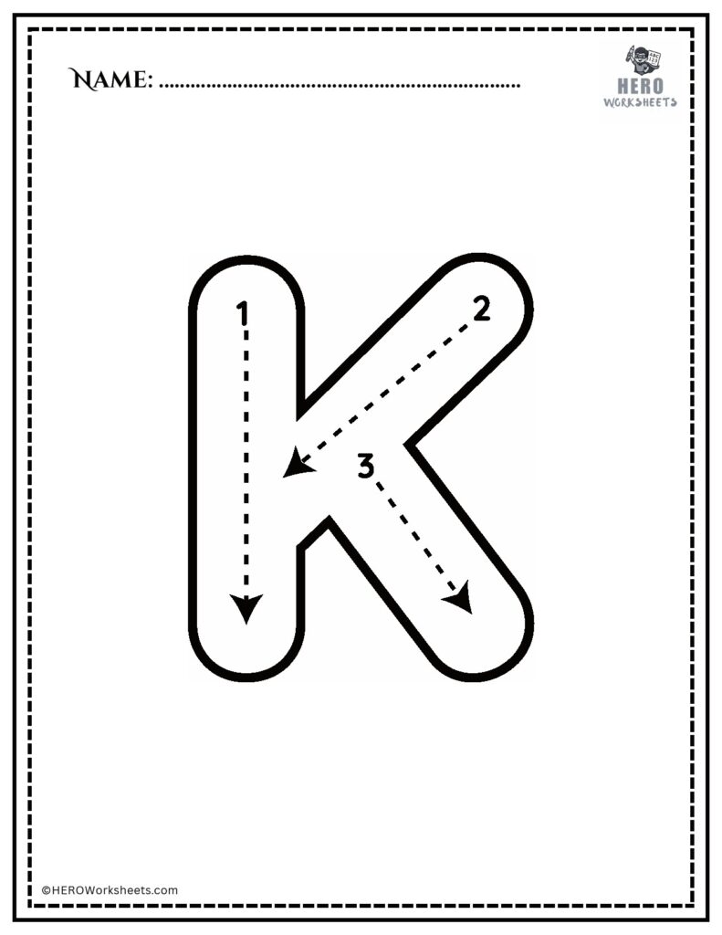 ABC Uppercase Alphabet Tracing Worksheets for Kindergartens