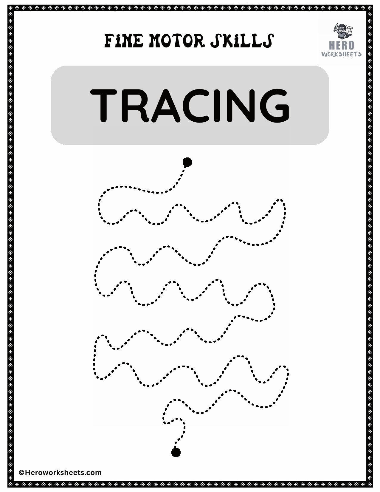Wavy Line Tracing Worksheet Fine Motor Skills Activities