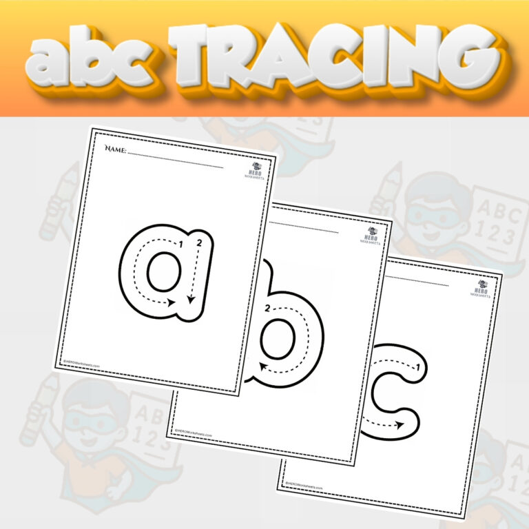 Lowercase Alphabet Tracing Worksheets Bundle | a to z printables