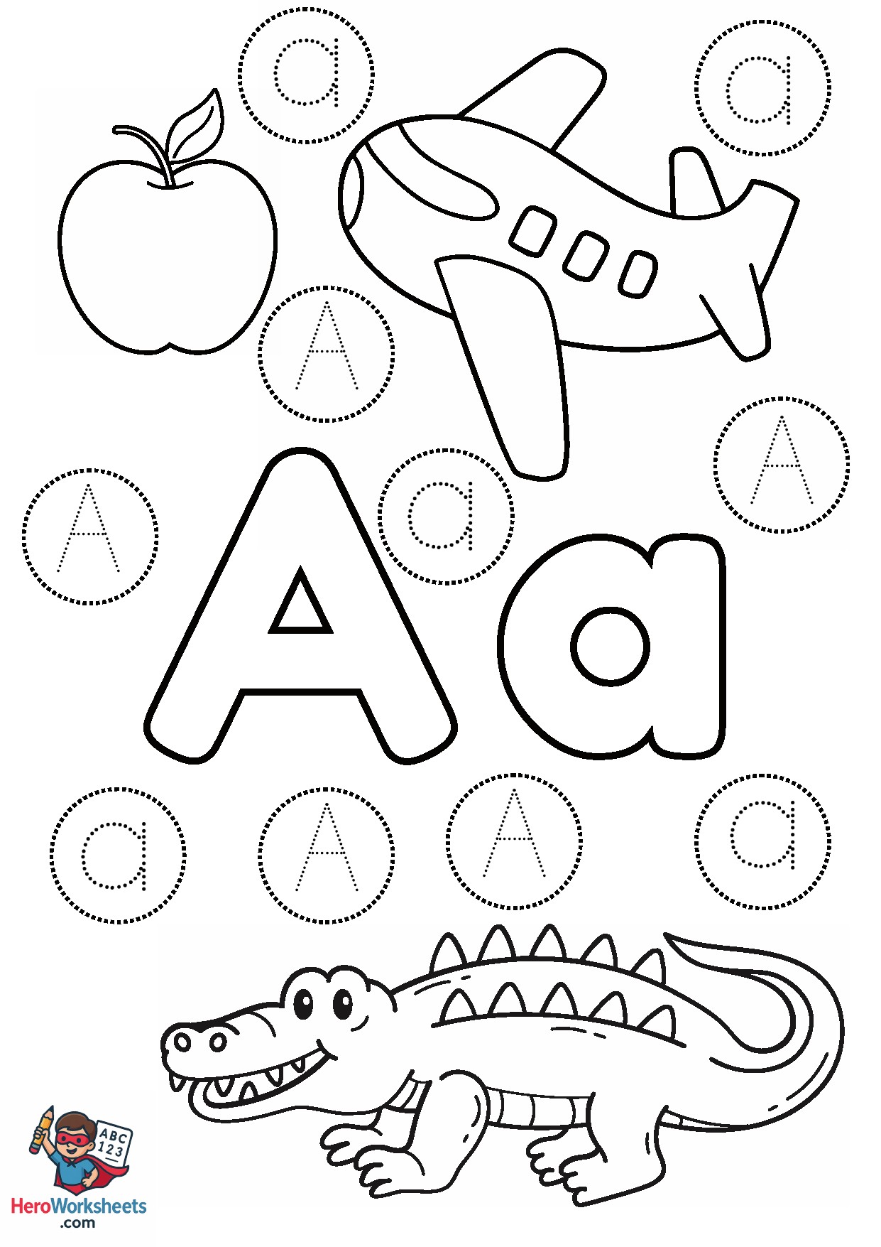 Preschool Letter A Worksheet PDF Free Download