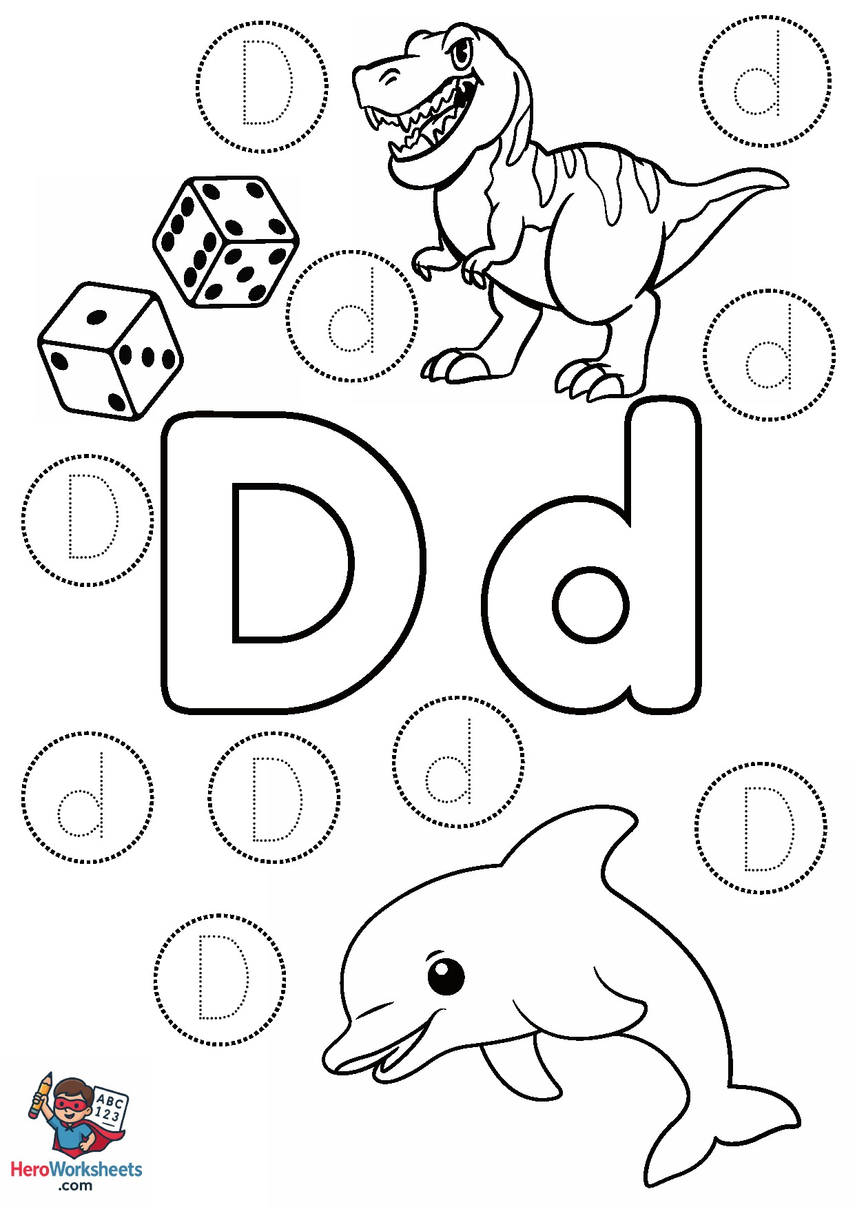 Preschool Letter D Worksheet PDF Free Download
