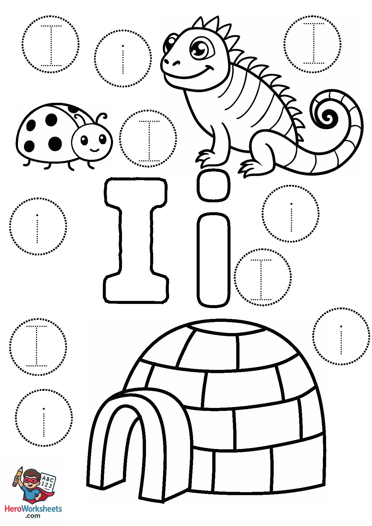 Preschool Letter I Worksheet PDF Free Download