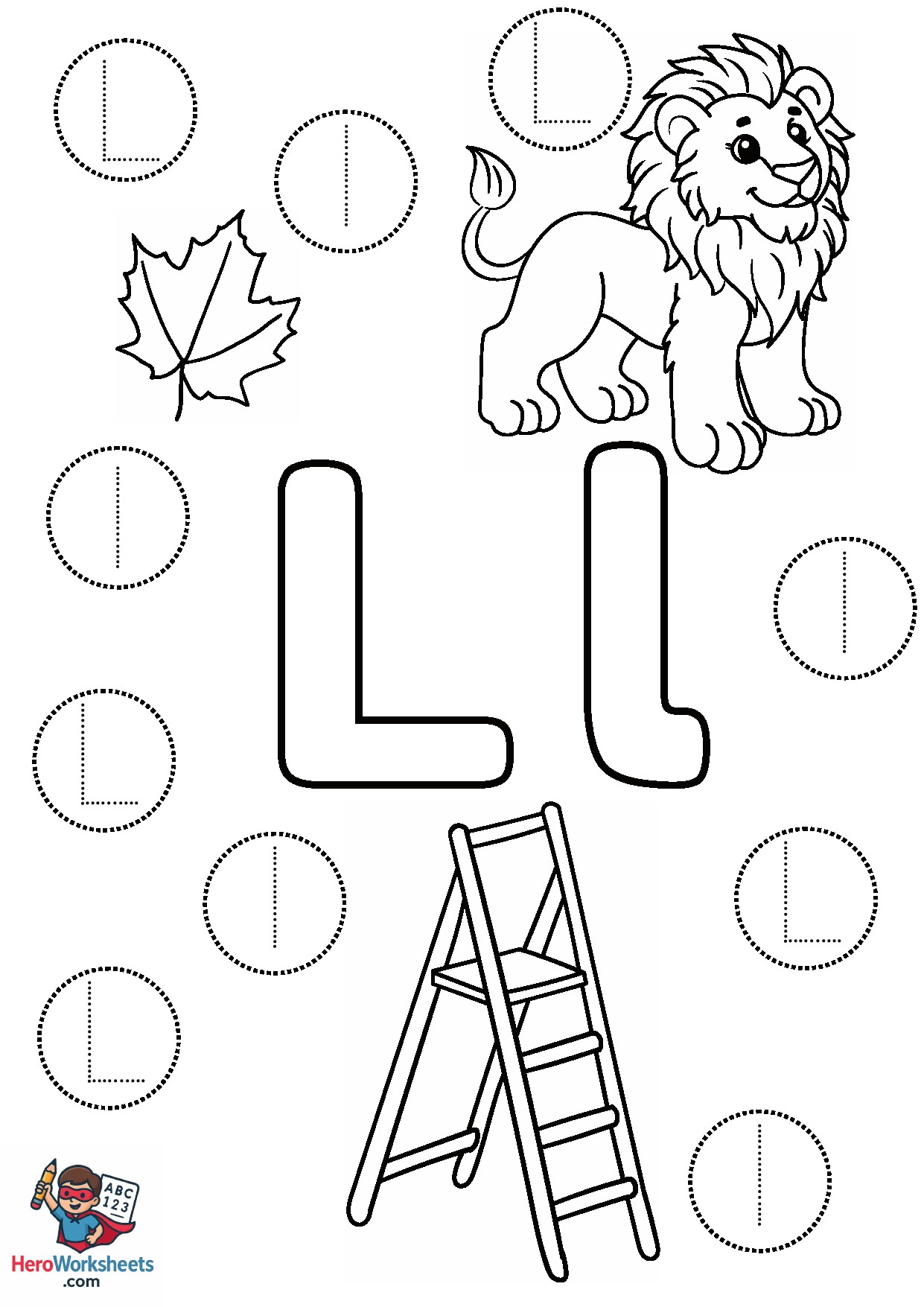 Preschool Letter L Worksheet PDF Free Download