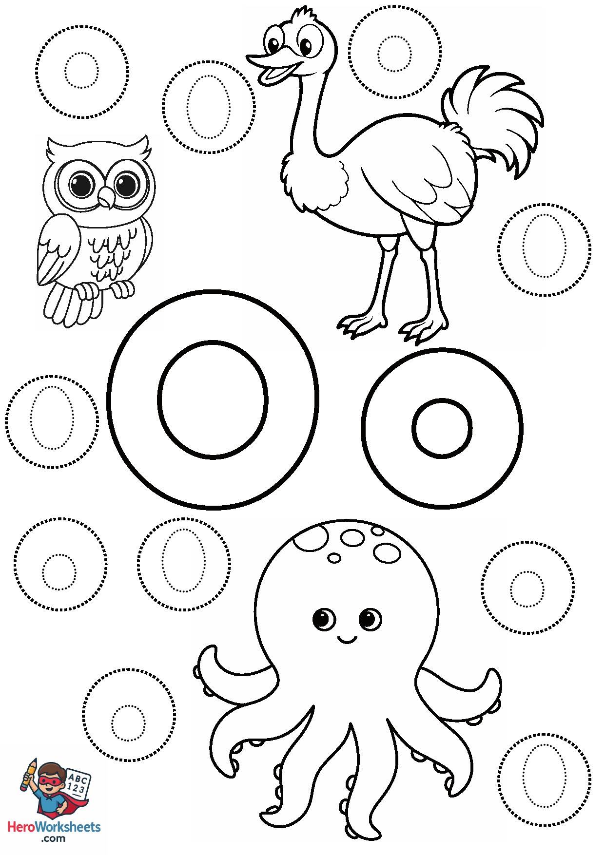 Preschool Letter O Worksheet PDF Free Download