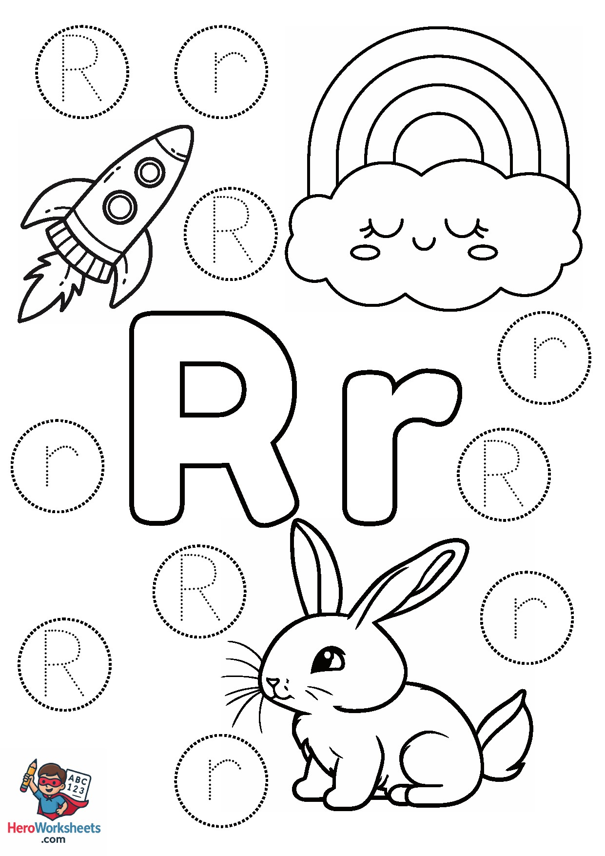 Preschool Letter R Worksheet PDF Free Download