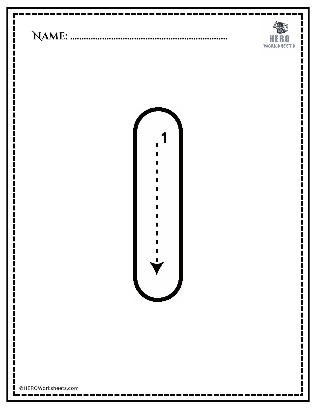 Lowercase letter l tracing printable worksheet