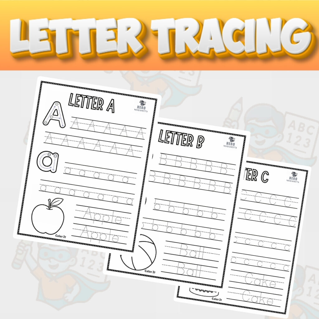 Tracing the letters of the alphabet worksheets bundle