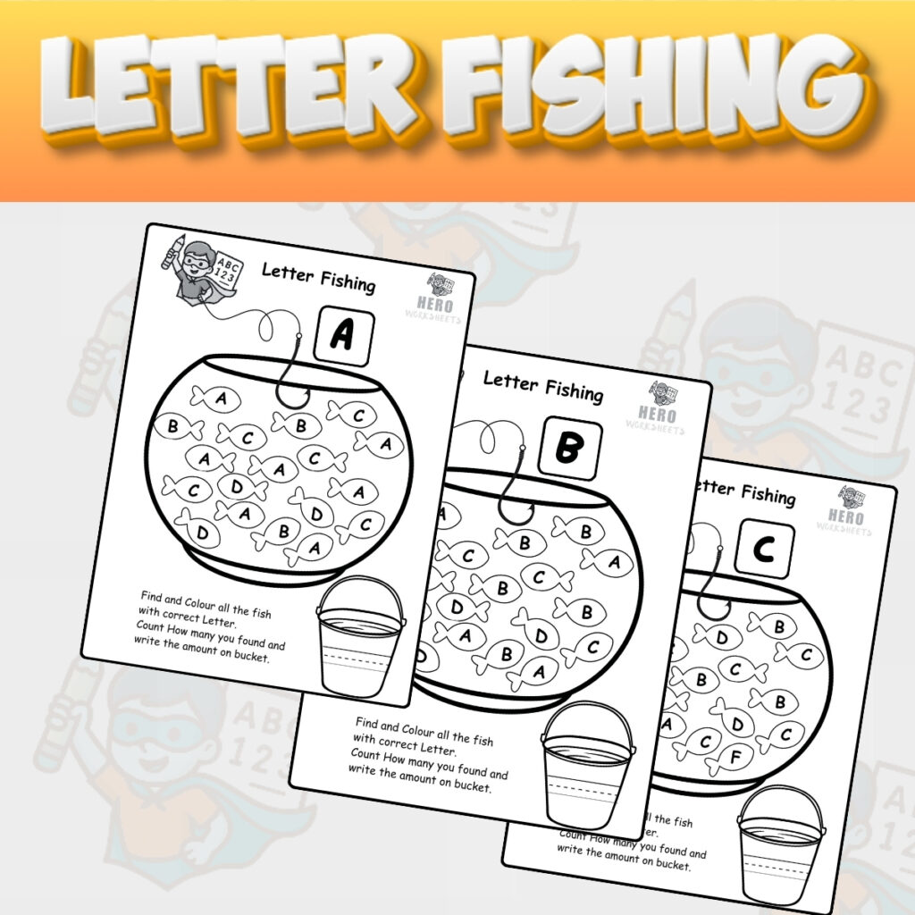 Alphabet Letter Fishing Worksheets 1 Alphabet Letter Fishing Worksheets Printables
