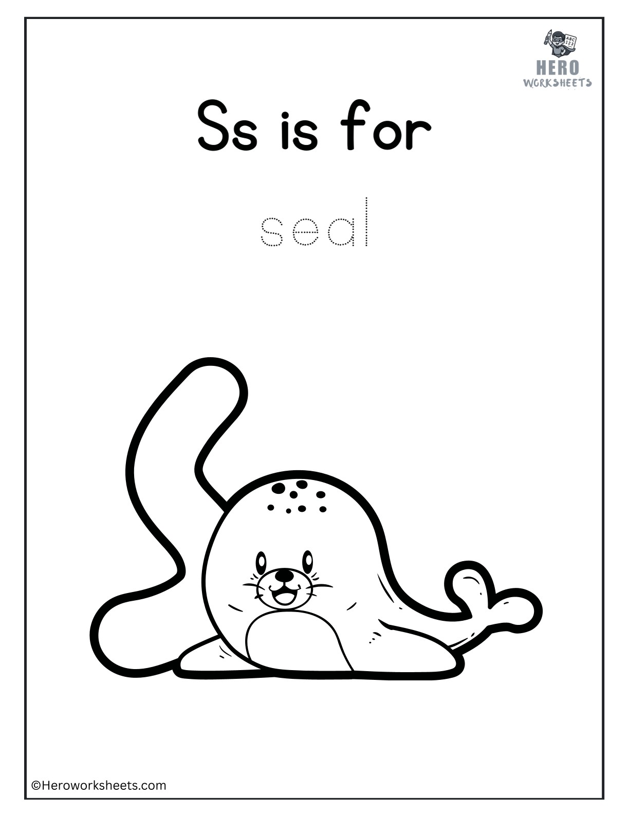 Alphabet S Coloring Printable Worksheet