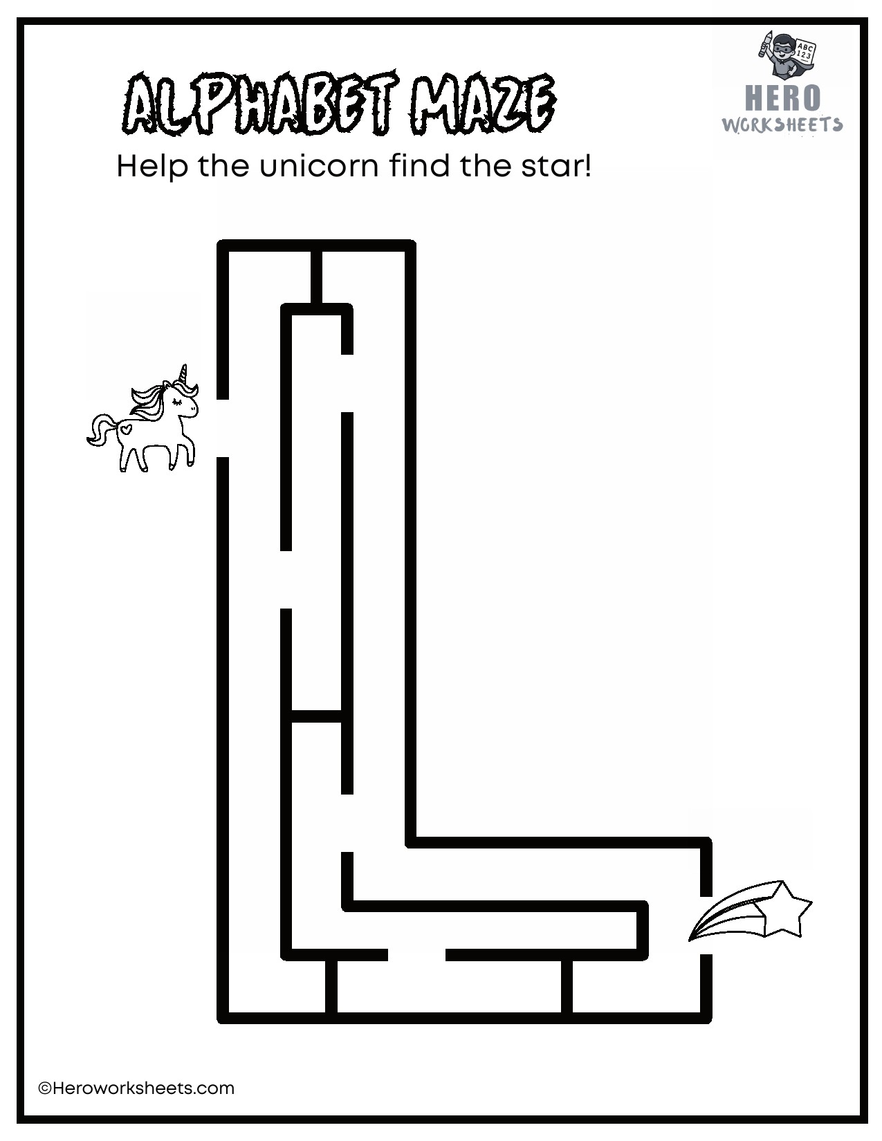 Uppercase Alphabet Mazes Worksheets 13 Uppercase Letter L Maze Worksheet