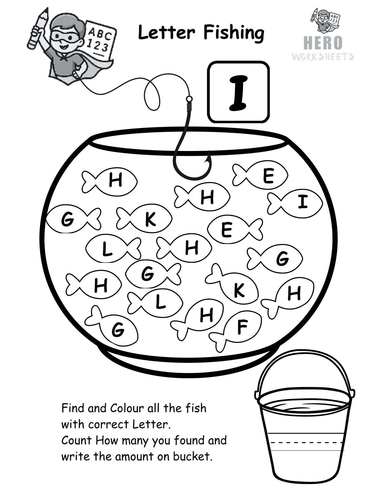 Alphabet Letter Fishing Worksheets 10 Letter I Fishing Worksheet Printable