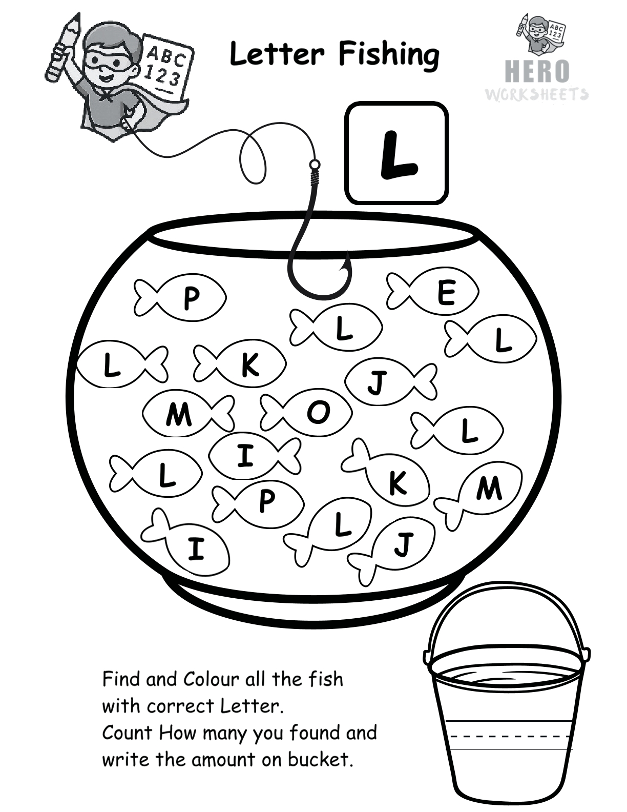 Alphabet Letter Fishing Worksheets 13 Letter L Fishing Worksheet Printable