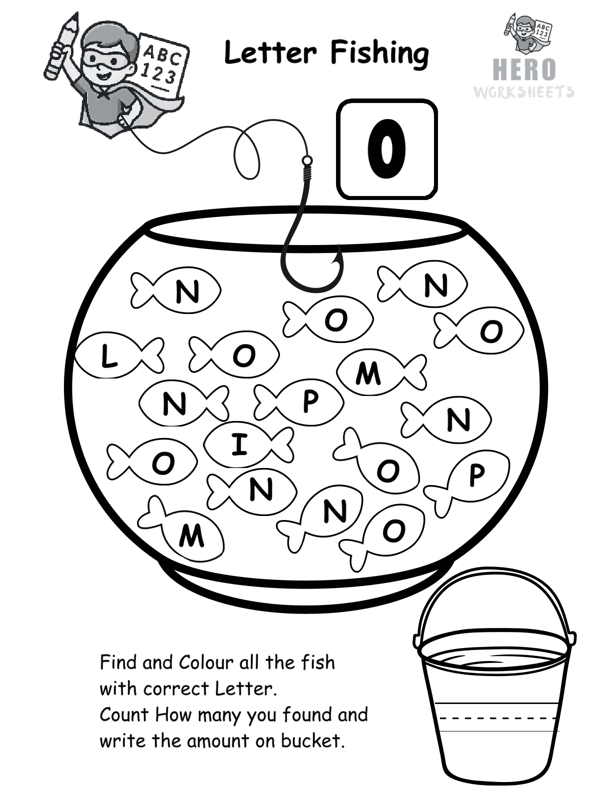 Alphabet Letter Fishing Worksheets 16 Letter O Fishing Worksheet Printable