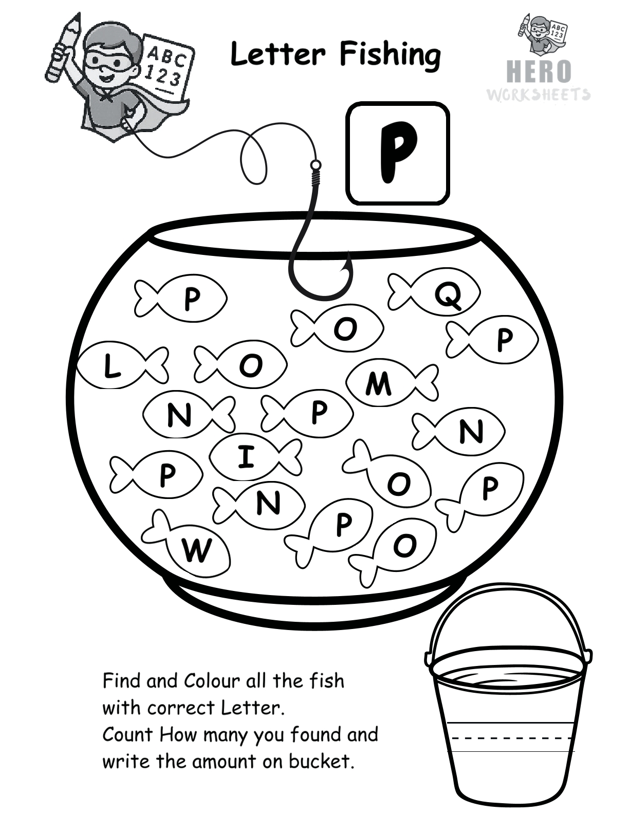 Alphabet Letter Fishing Worksheets 17 Letter P Fishing Worksheet Printable