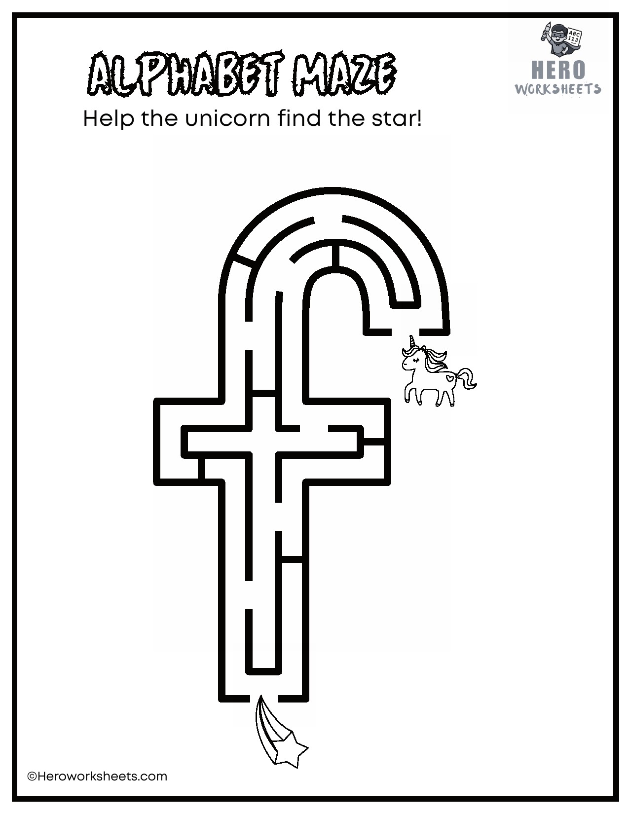 Lowercase Alphabet Mazes Worksheets 7 Lowercase Alphabet f Maze Worksheet