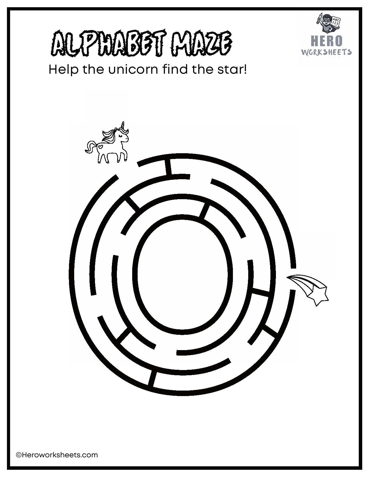 Lowercase Alphabet Mazes Worksheets 16 Lowercase Alphabet o Maze Worksheet