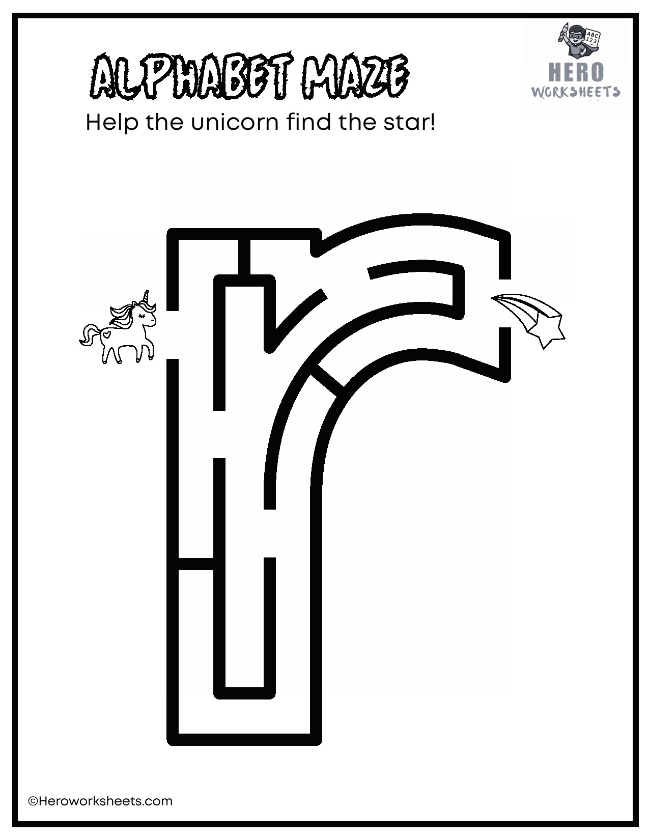 Lowercase Alphabet Mazes Worksheets 19 Lowercase Alphabet r Maze Worksheet