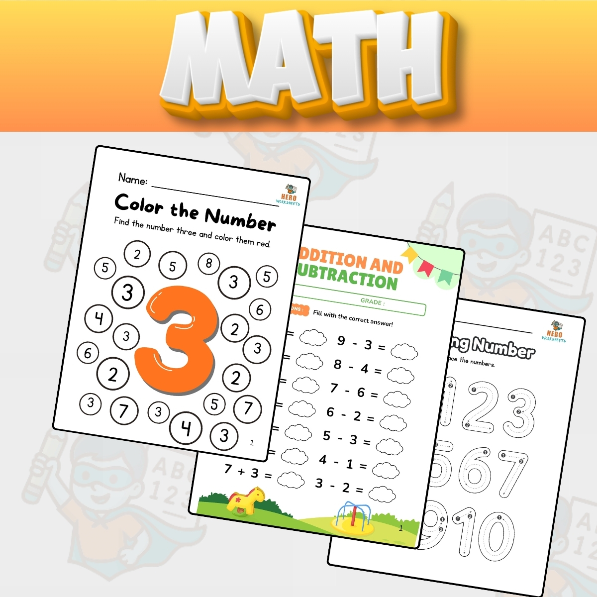 Home 7 Math Worksheets Printables Bundles