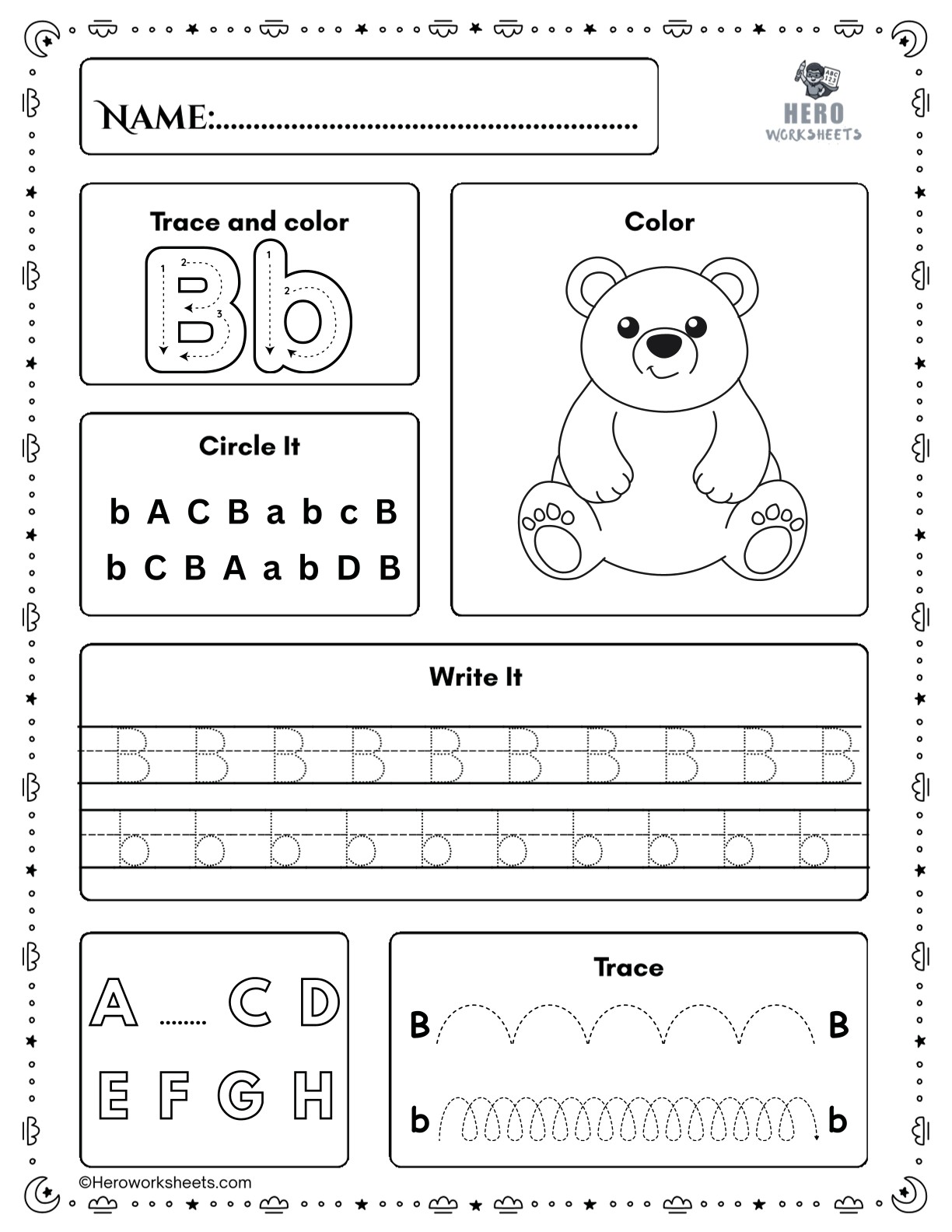 Free Printable Preschool Worksheets Tracing Letters PDF 3 Tracing Letter B Preschool Worksheet Printable