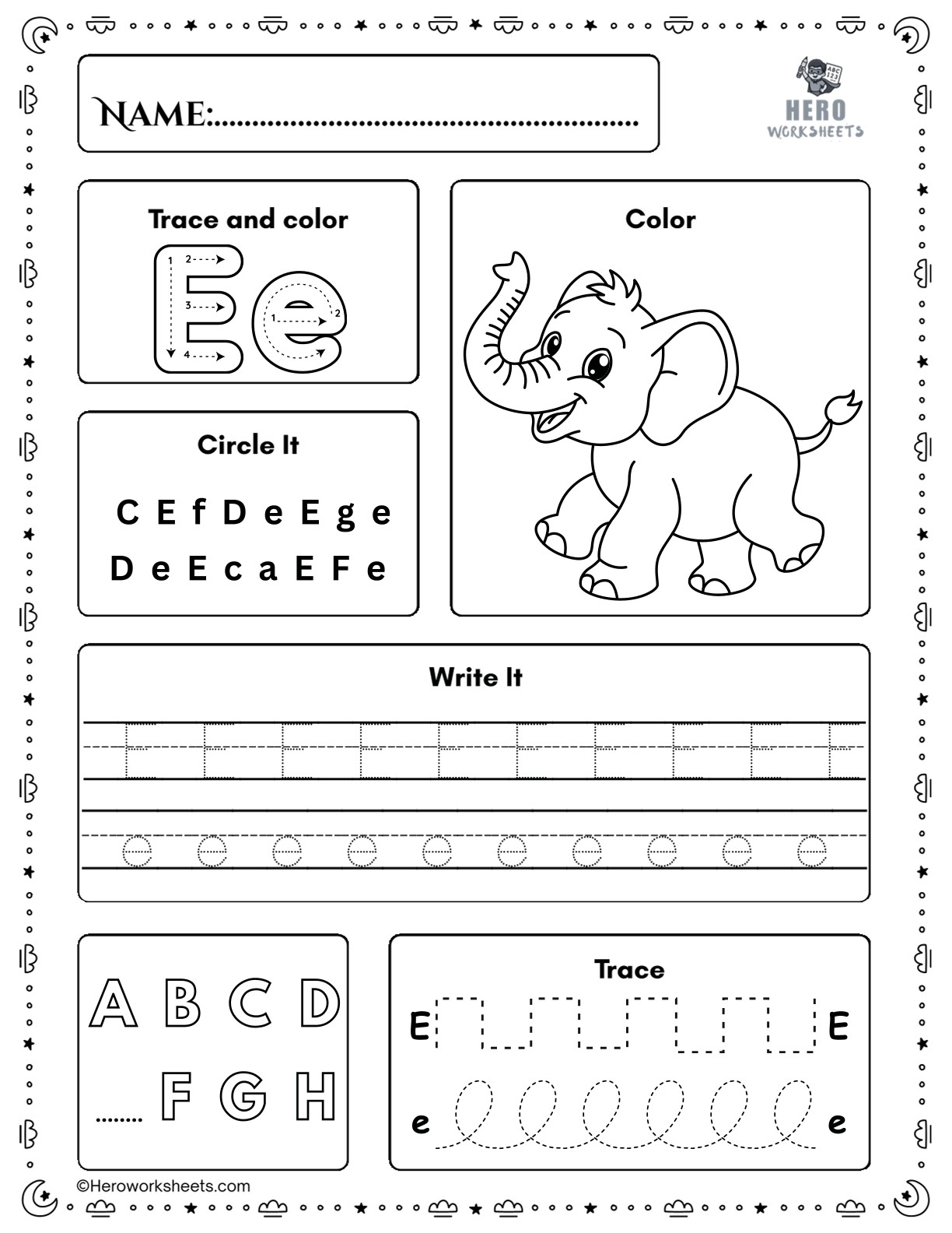Free Printable Preschool Worksheets Tracing Letters PDF 6 Tracing Letter E Preschool Worksheet Printable