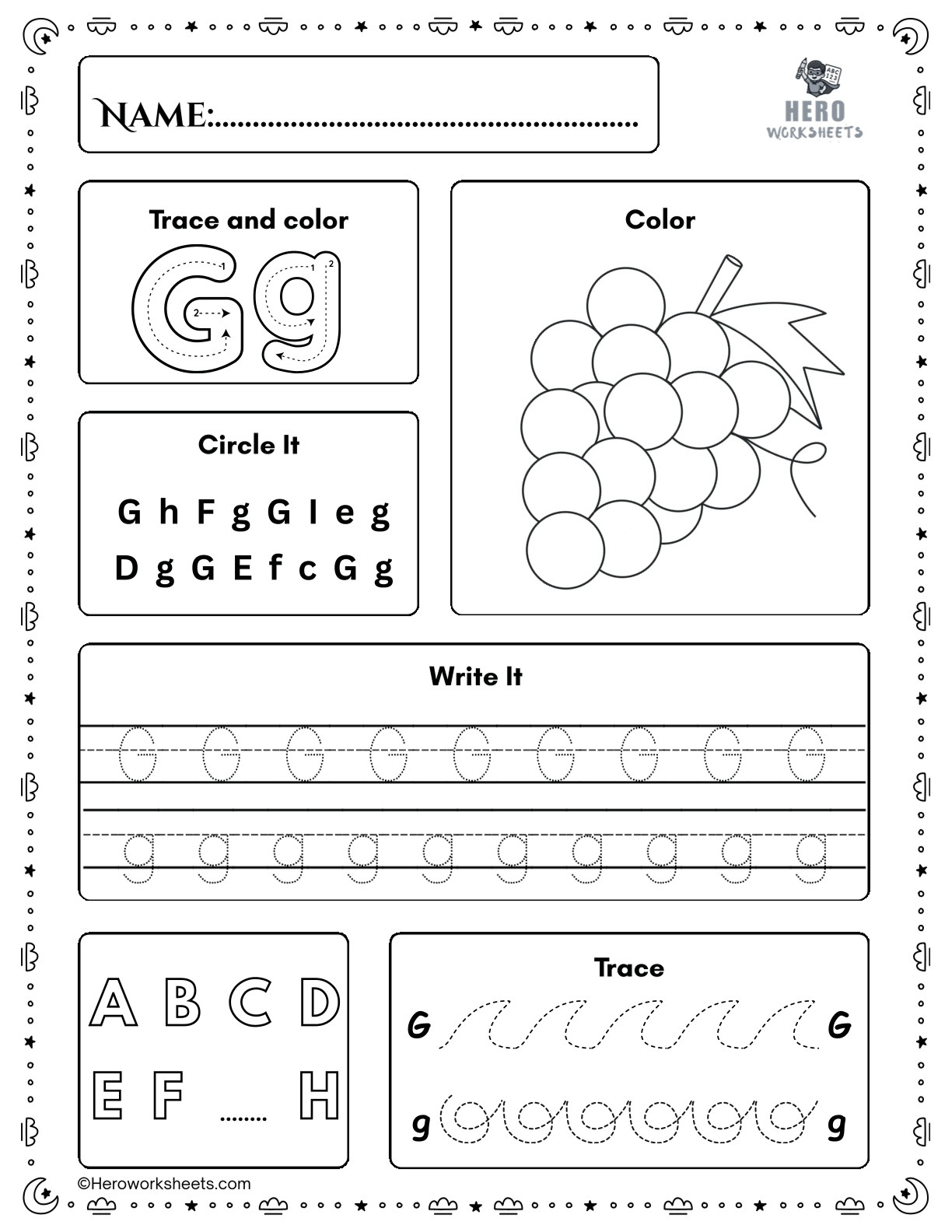 Free Printable Preschool Worksheets Tracing Letters PDF 8 Tracing Letter G Preschool Worksheet Printable