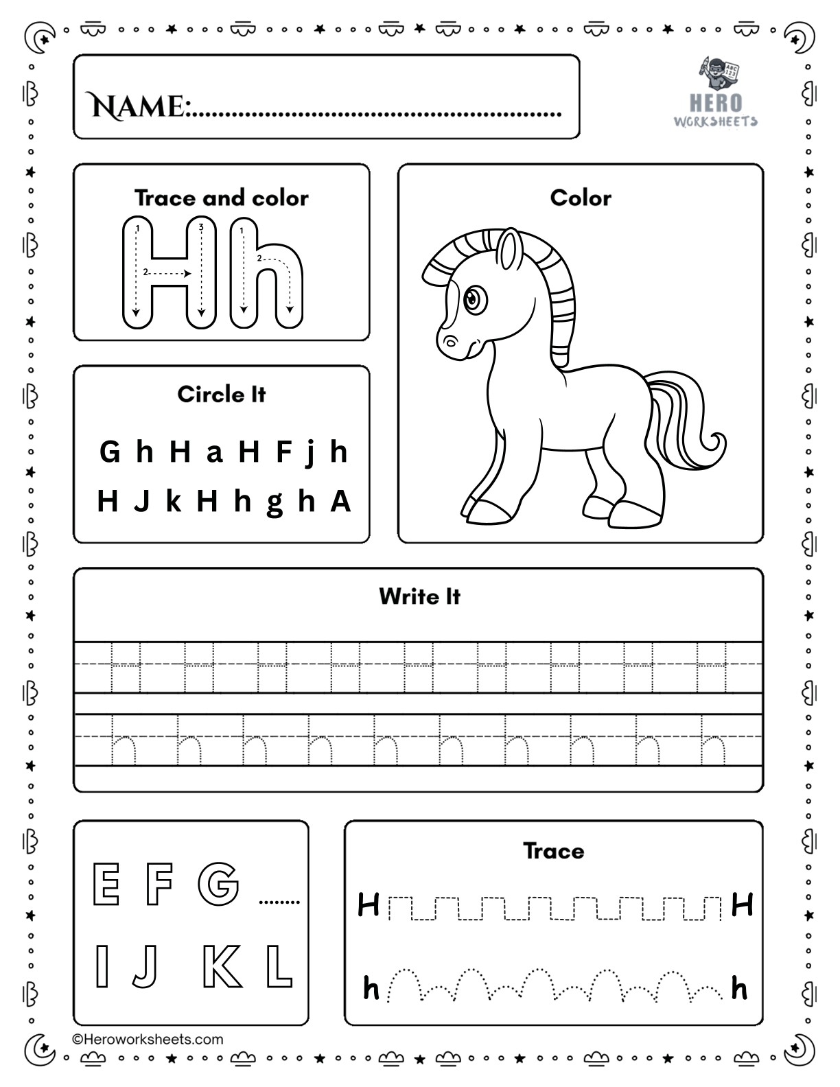 Free Printable Preschool Worksheets Tracing Letters PDF 9 Tracing Letter H Preschool Worksheet Printable