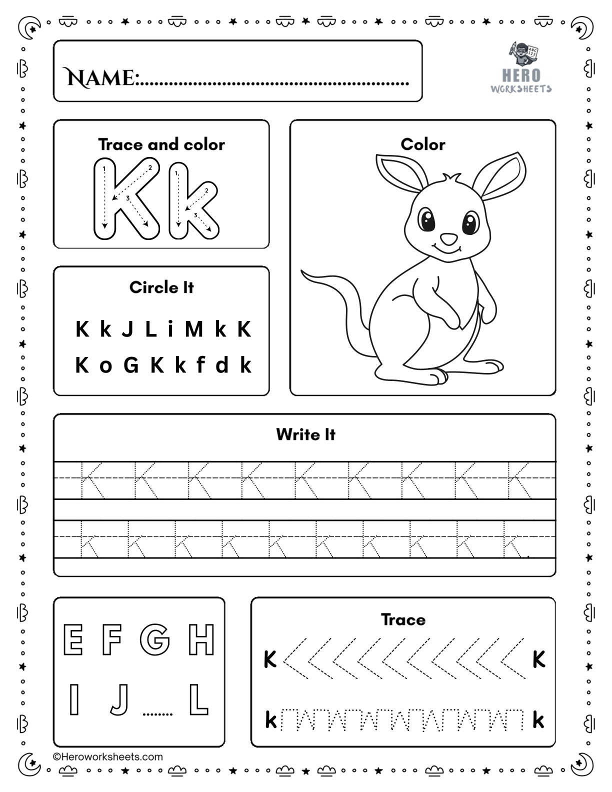 Free Printable Preschool Worksheets Tracing Letters PDF 12 Tracing Letter K Preschool Worksheet Printable