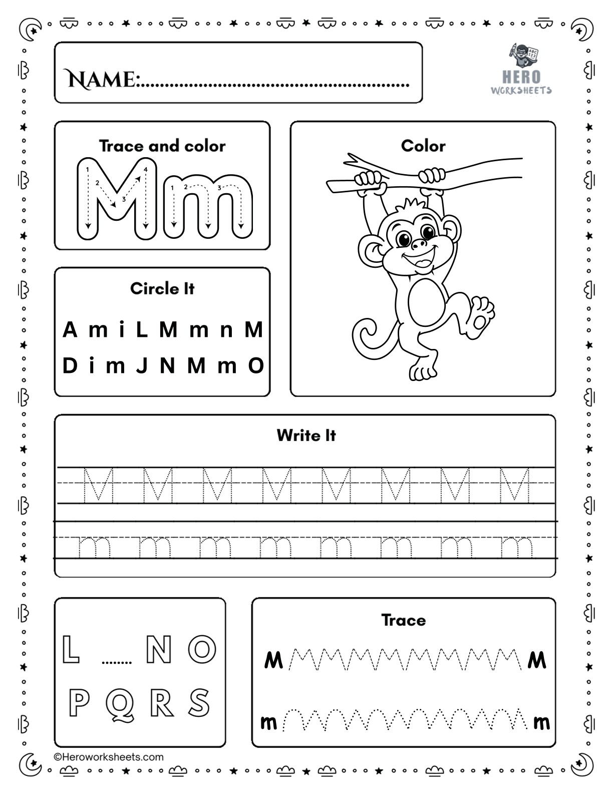 Free Printable Preschool Worksheets Tracing Letters PDF 14 Tracing Letter M Preschool Worksheet Printable