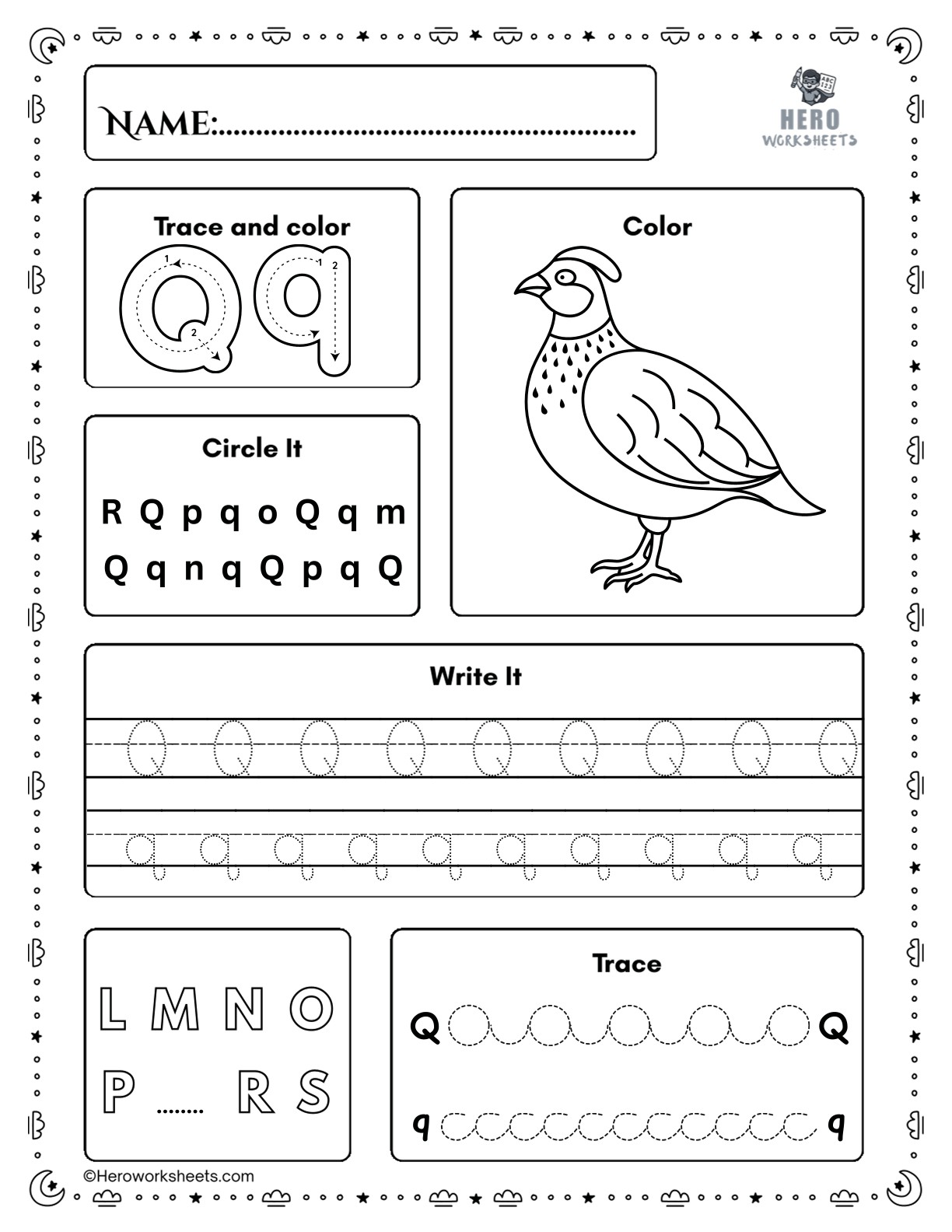 Free Printable Preschool Worksheets Tracing Letters PDF 18 Tracing Letter Q Preschool Worksheet Printable