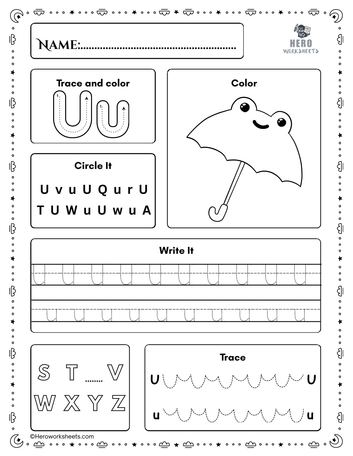 Free Printable Preschool Worksheets Tracing Letters PDF 22 Tracing Letter U Preschool Worksheet Printable