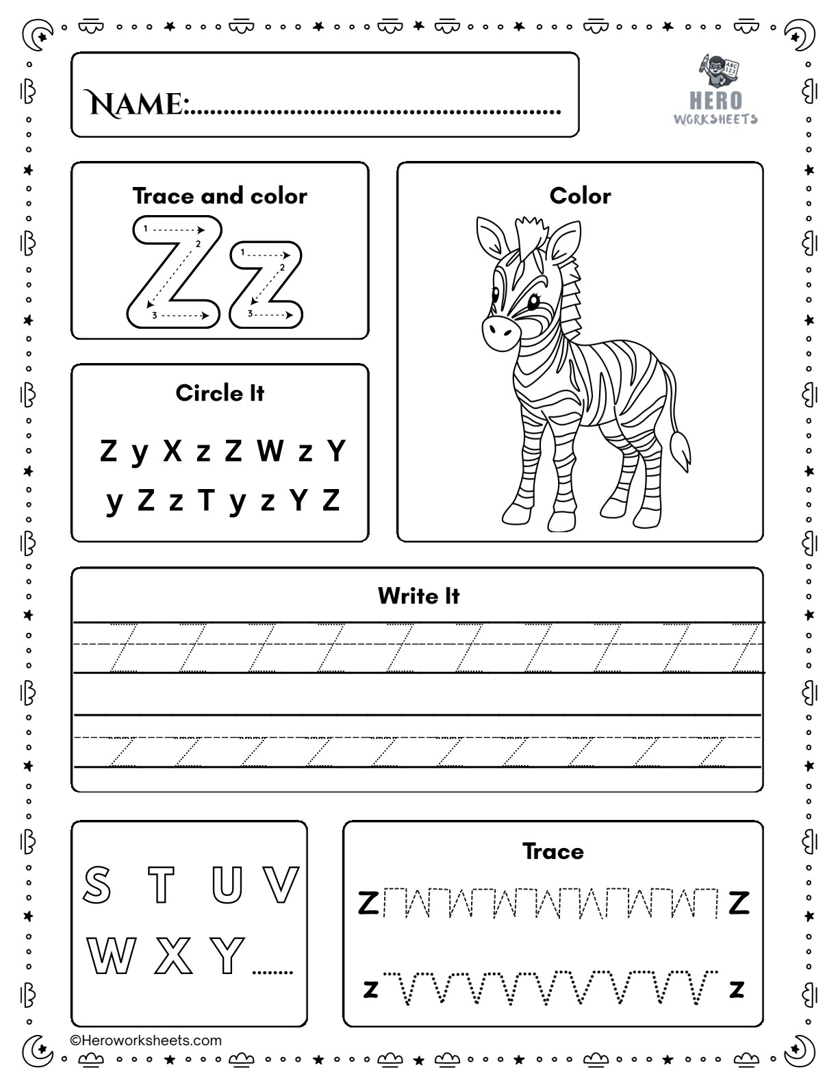 Free Printable Preschool Worksheets Tracing Letters PDF 27 Tracing Letter Z Preschool Worksheet Printable