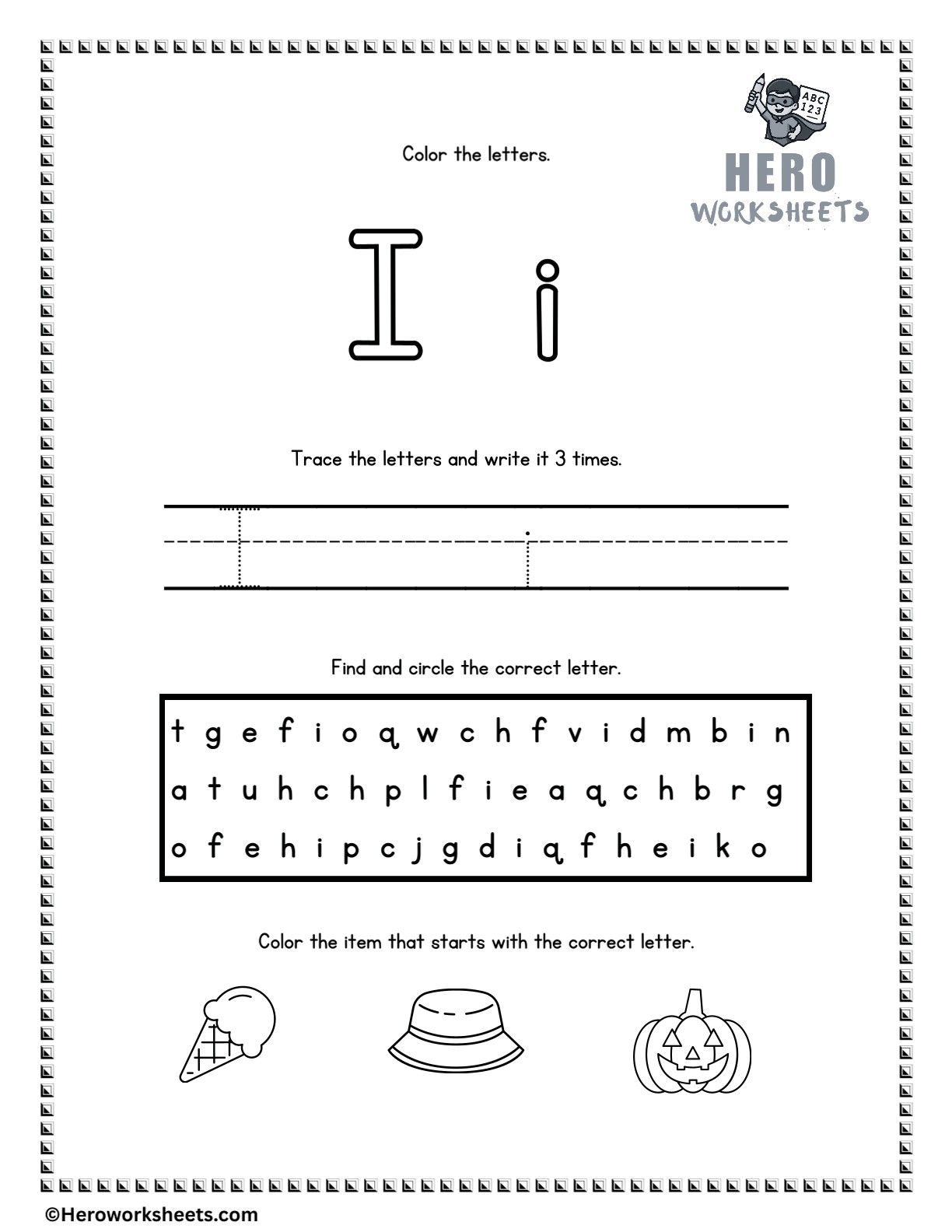 Alphabet Tracing and Coloring Worksheets 10 Alphabet Letter I Tracing and Coloring Worksheets Printable