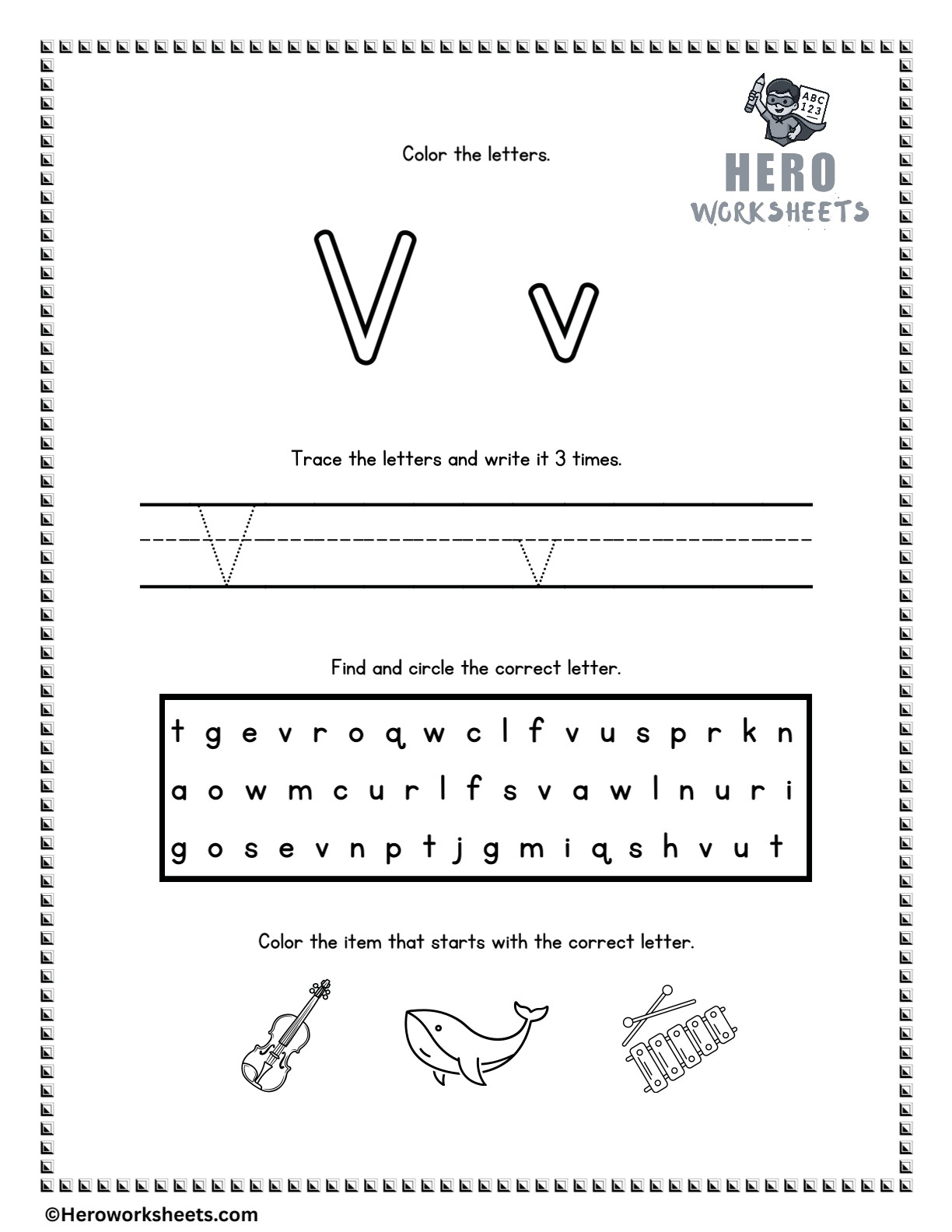 Alphabet Tracing and Coloring Worksheets 23 Alphabet Letter V Tracing and Coloring Worksheets Printable