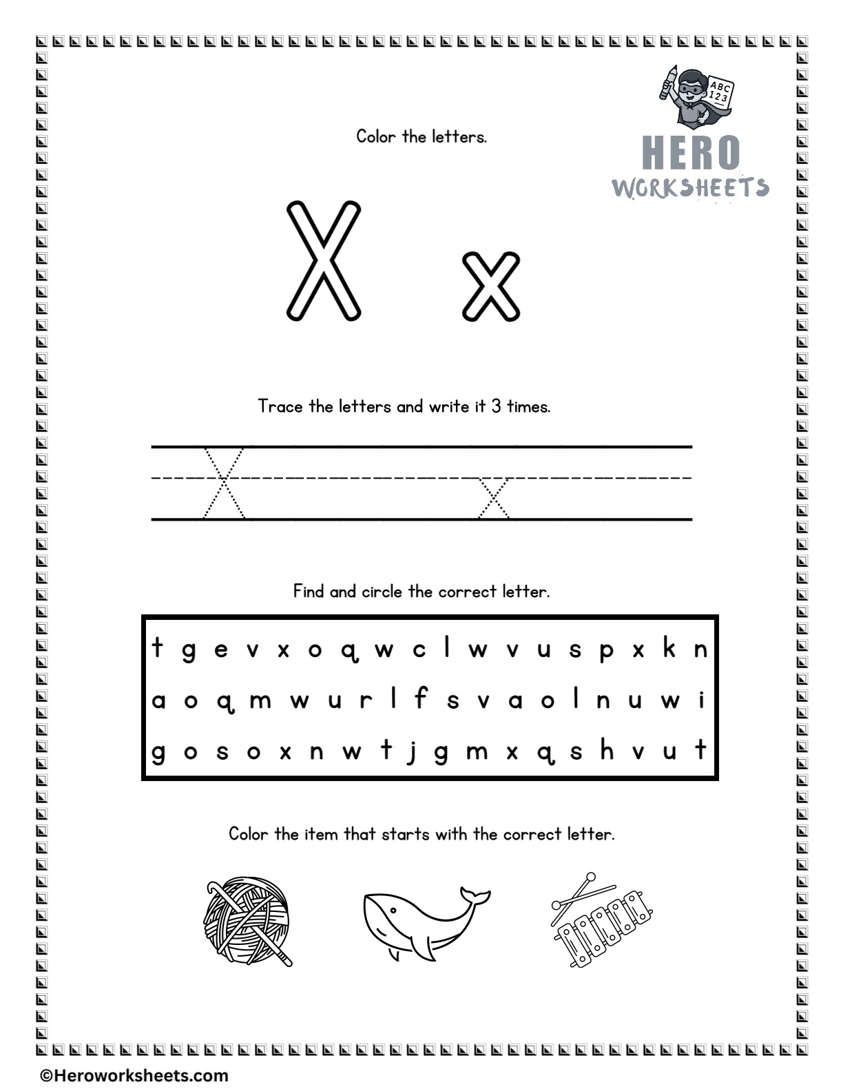 Alphabet Tracing and Coloring Worksheets 25 Alphabet Letter X Tracing and Coloring Worksheets Printable