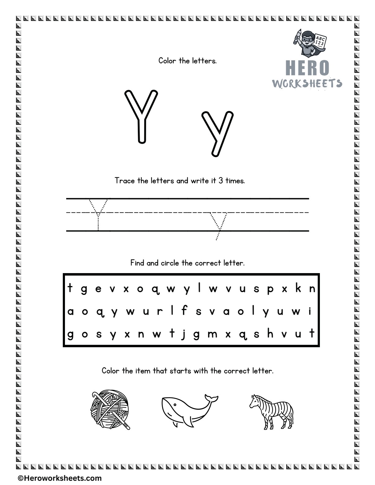 Alphabet Tracing and Coloring Worksheets 26 Alphabet Letter Y Tracing and Coloring Worksheets Printable