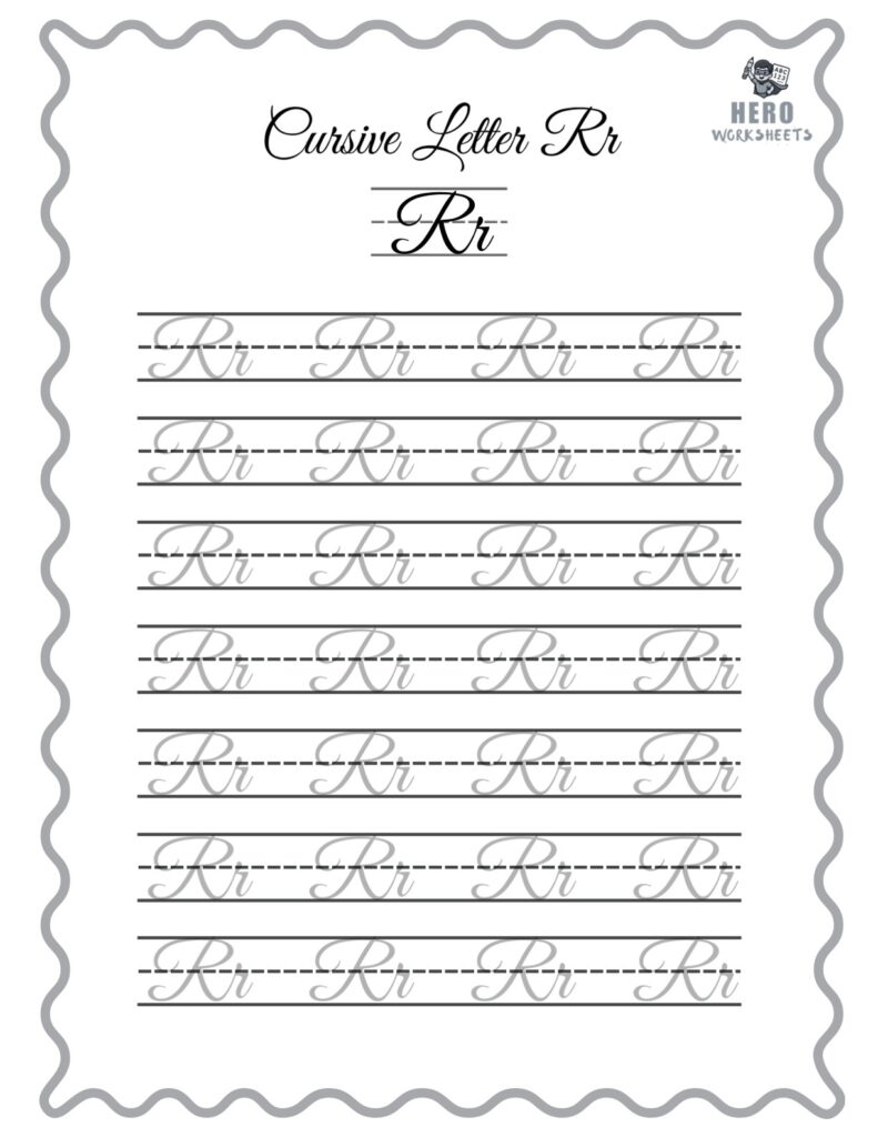 Abc Letters R Cursive Alphabet Cursive Writing Worksheets