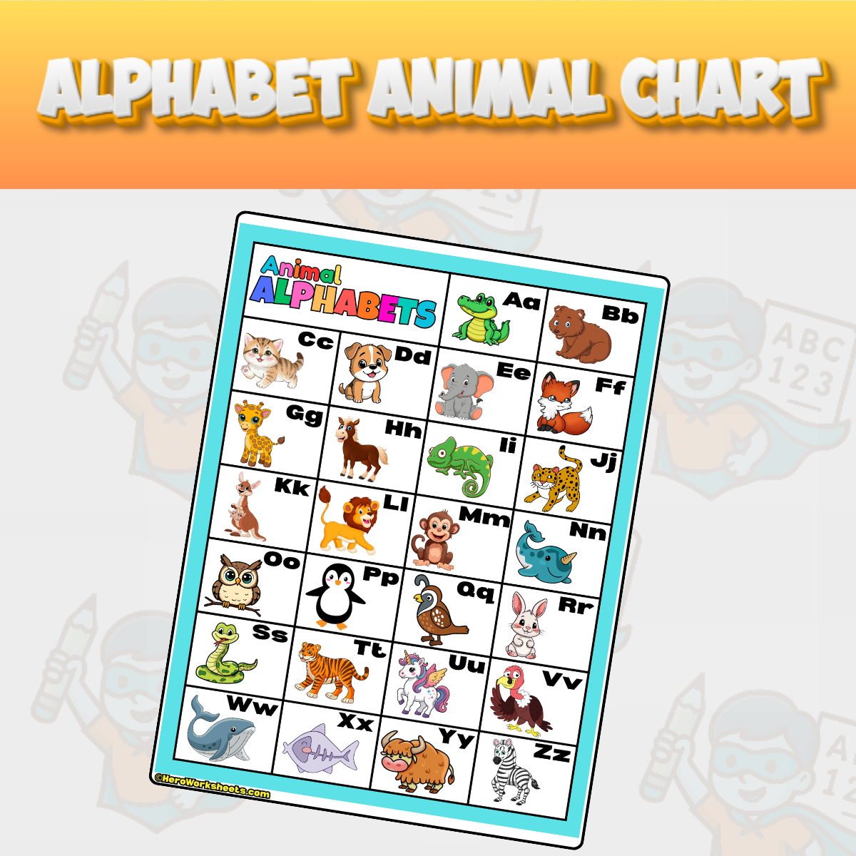 Alphabet Animal Chart PDF Download