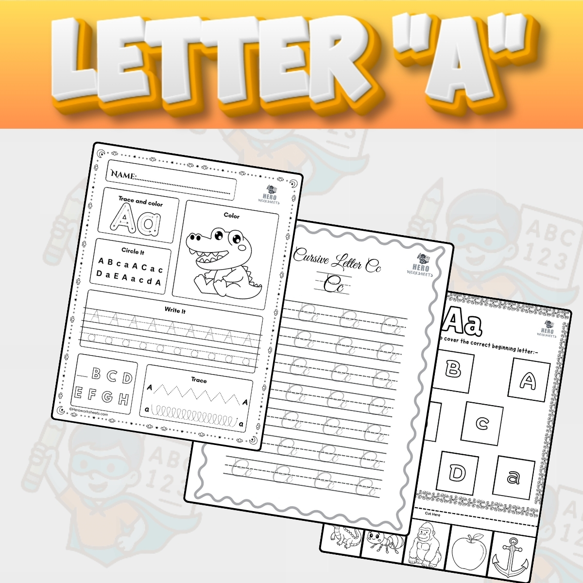 Alphabet Letter A Worksheets Printable Download