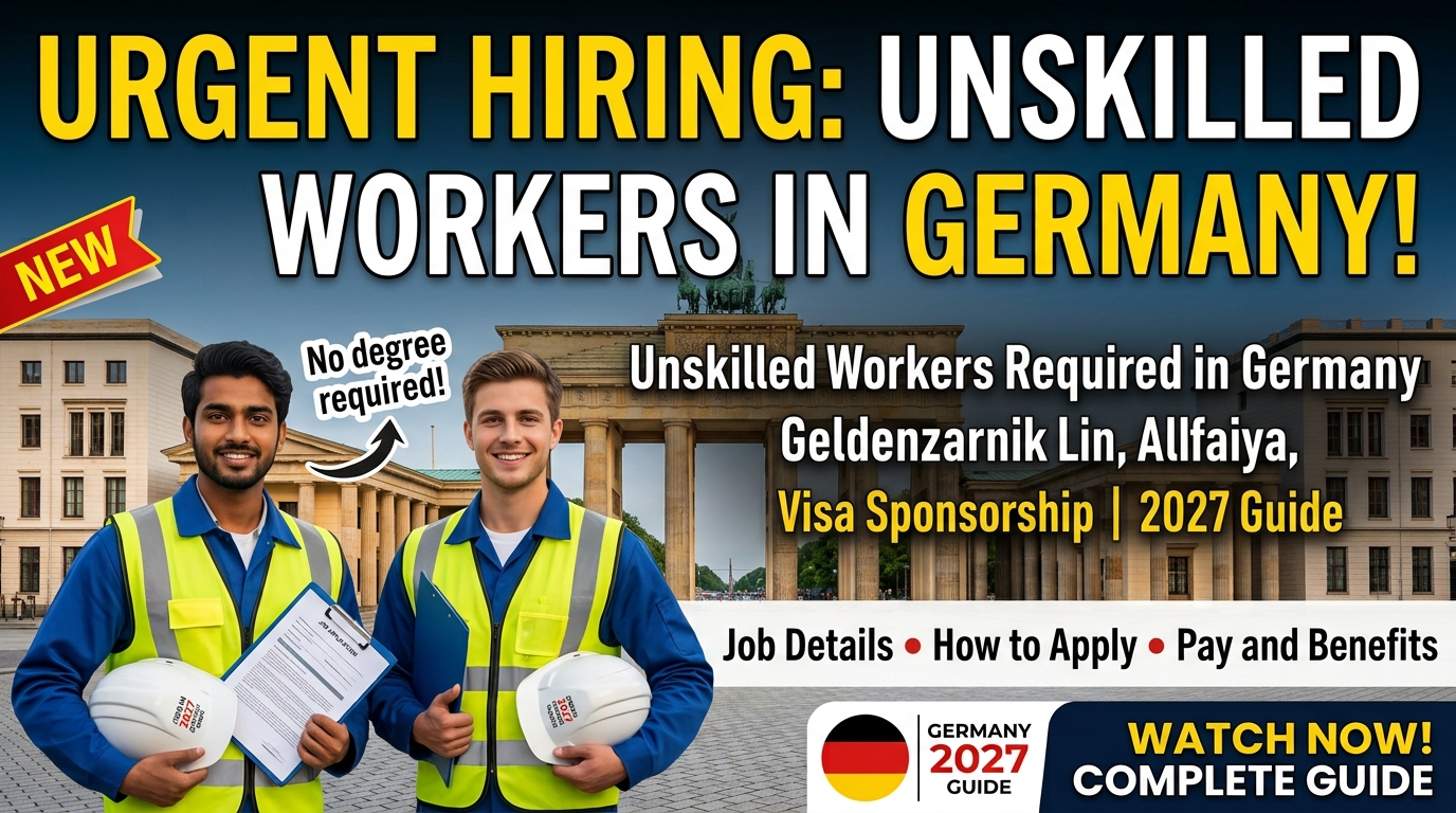 Unskilled Workers Required in Germany with Visa Sponsorship—2027Guide
